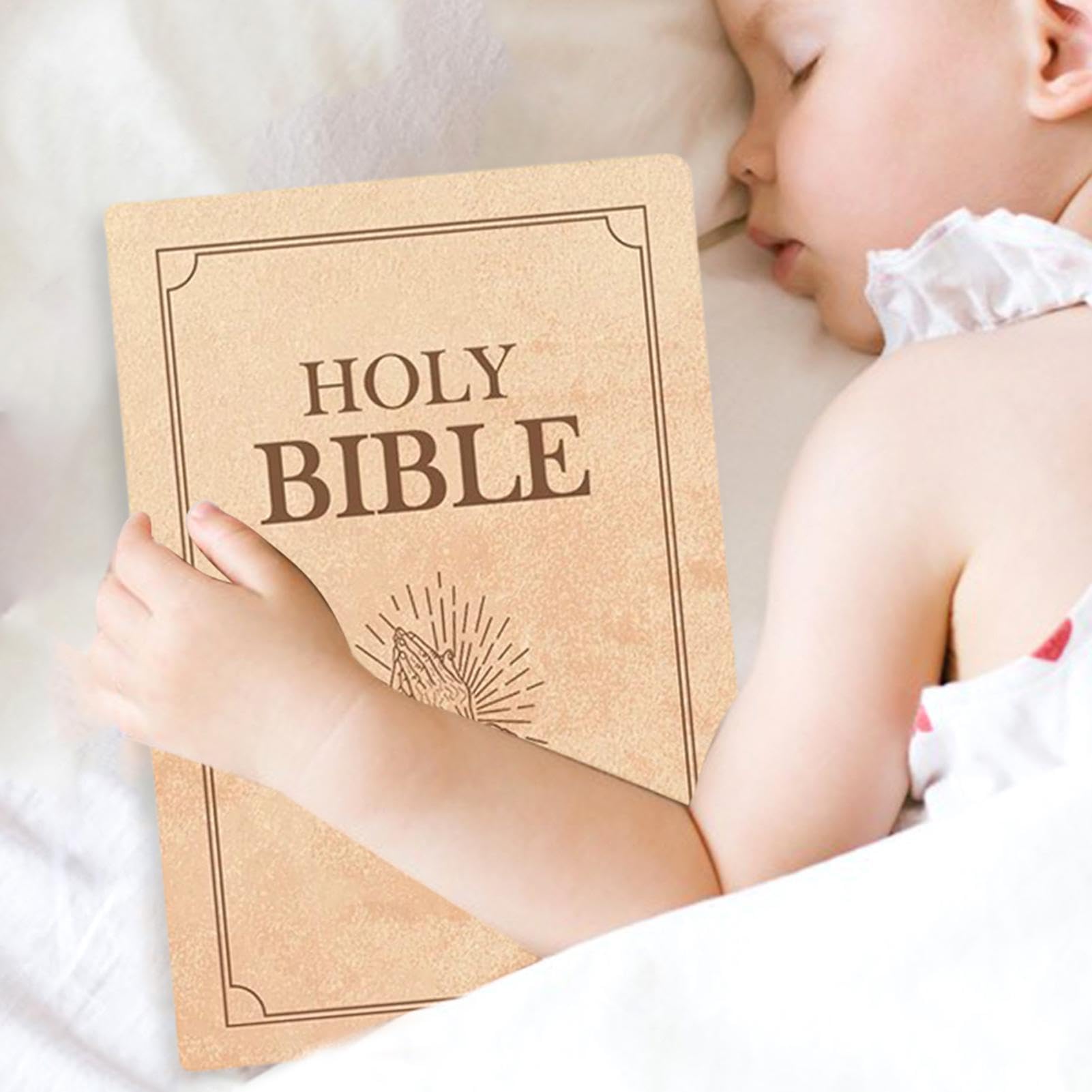Cozy Faith Oreiller Bible en peluche qui s'ouvre en forme de livre pour femme