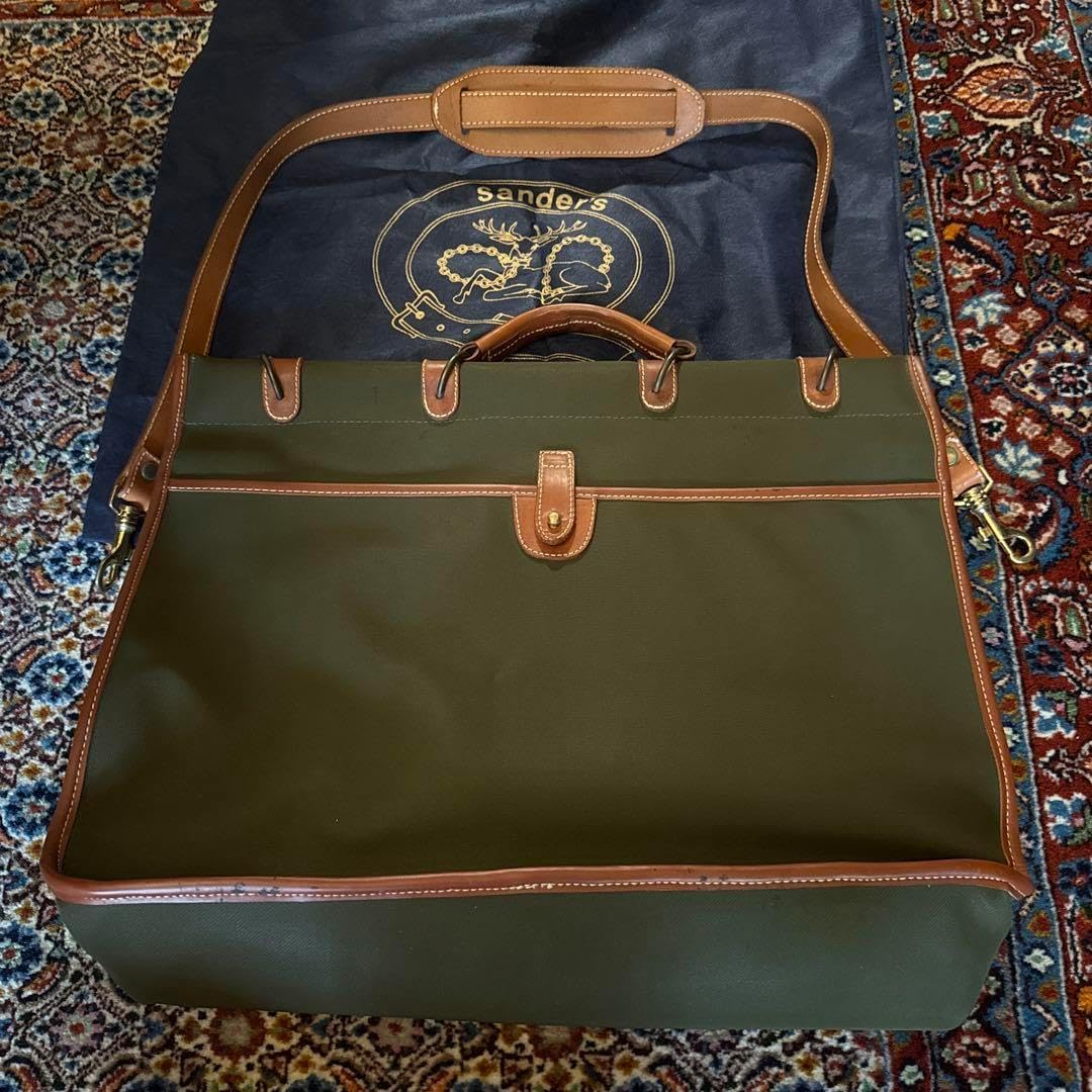 sanders ガーメントバッグ オリーブグリーン Amazon.co.jp: エース