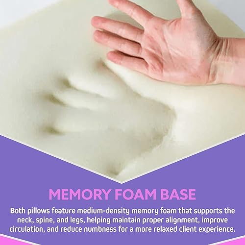 Miniatura 4 de Almohada de cabeza + almohada de piernas Almohada curvada de espuma viscoelástica con soporte para cuello y espalda Almohada de refuerzo