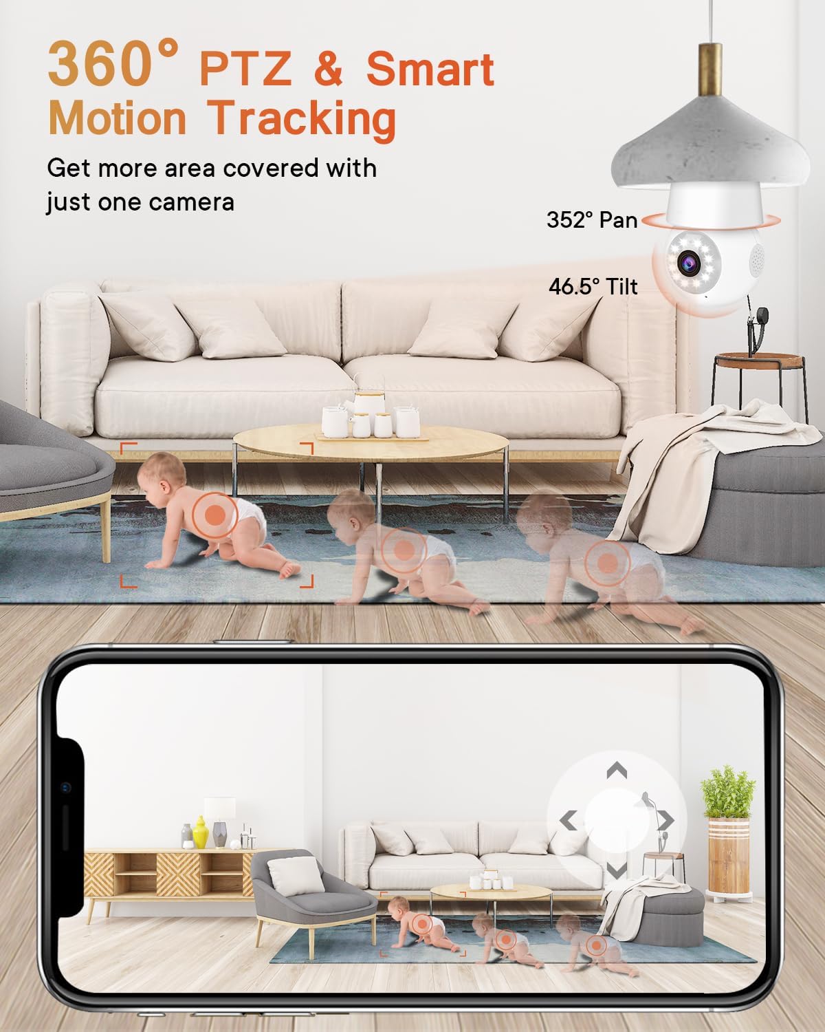 360 degree PTZ and smart motion tracking