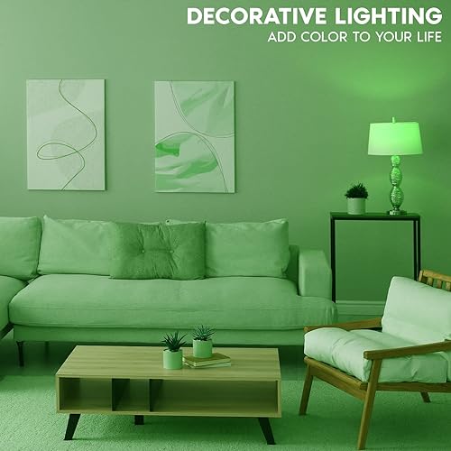 Miniatura 9 de Luxrite Bombillas LED E12 de filamento morado, 4.5 W (equivalente a 40 W), bombilla de cristal de color para candelabro, certificación UL, base E12,