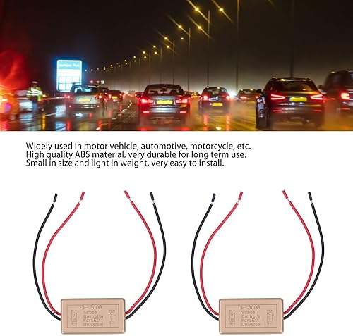 Miniatura 7 de 2 módulos de flash de luz, controlador estroboscópico LED, lámpara intermitente, módulo de flash sin conector intermitentes de repuesto, para faros