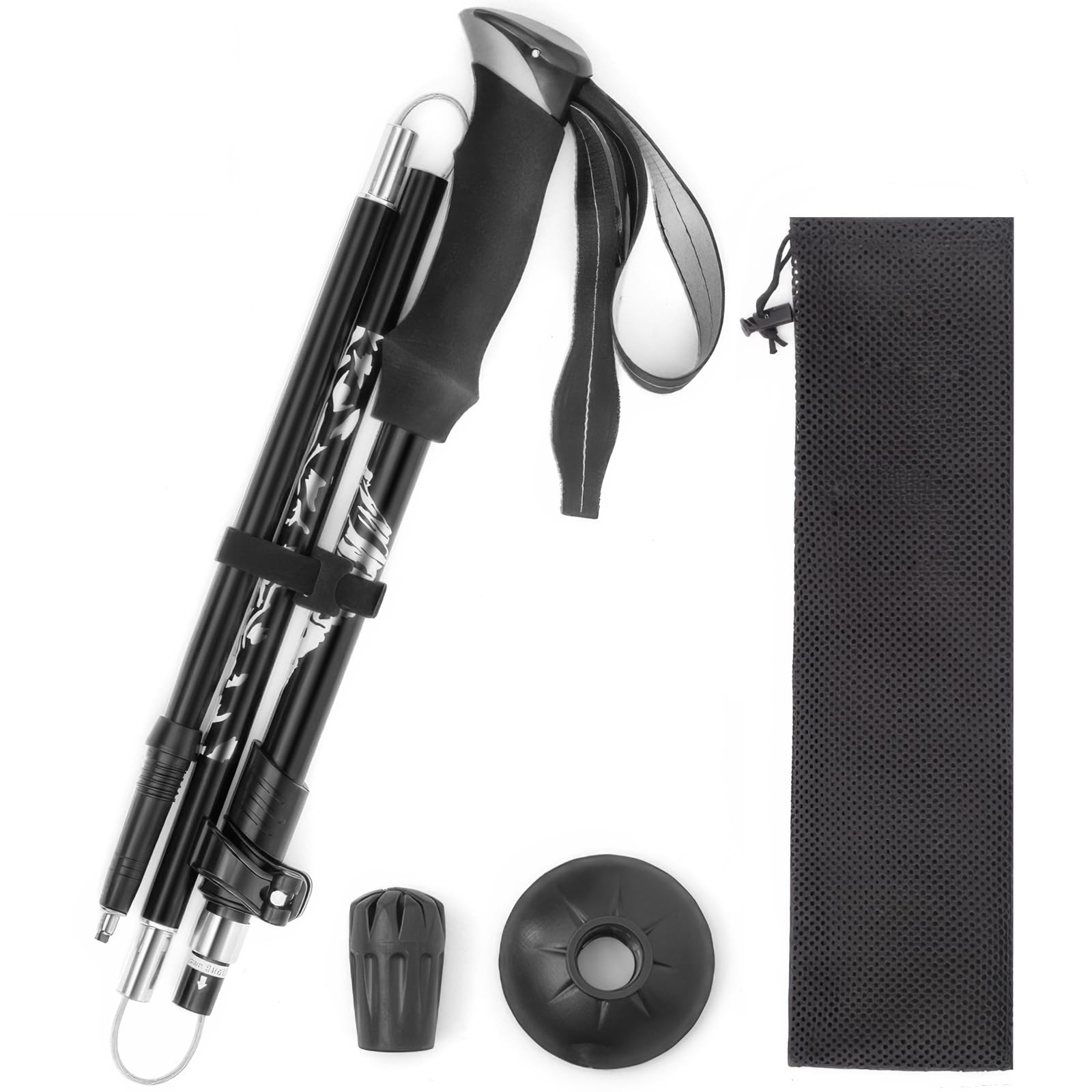 Lightweight Adjustable Trekking Poles (1 Pole) - Hiking, Trekking, and Travel for Men, Women, Hikers, Backpackers, and Seniors