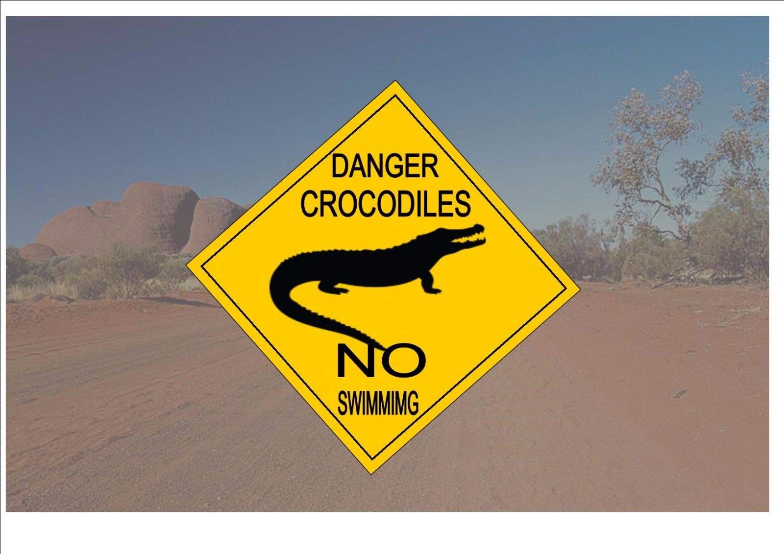 EpochSign Australian Style Road Sign 12x12 Inches, Tin Metal Sign, Wall Mount, Vintage, Retro Novelty Wall Decor