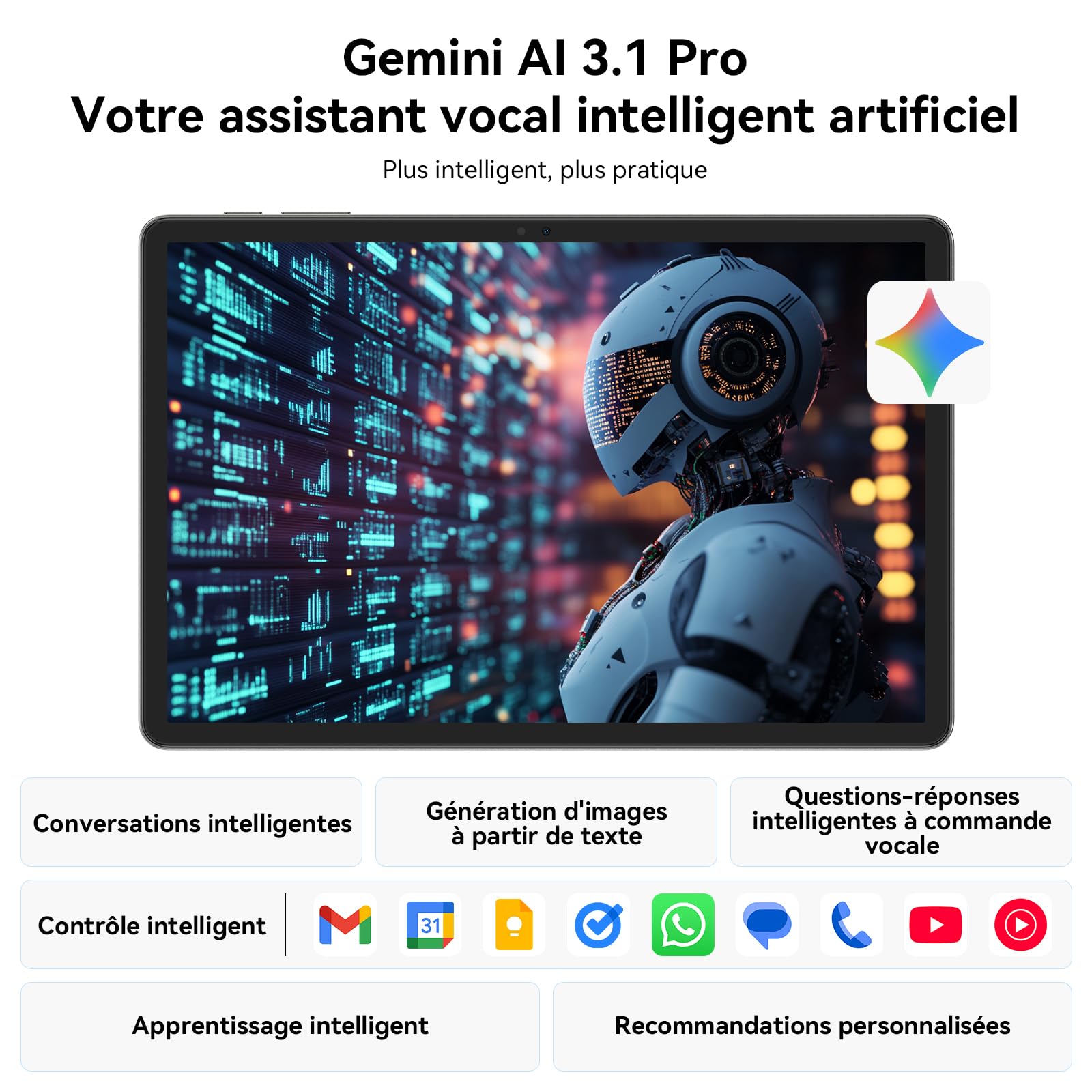 TABWEE Android 16 Tablette 11 Pouces - 24Go RAM+128Go (2To TF) | Tablette Gaming, Octa-core, 90Hz Écran, Widevine L1, 8000mAh, 13MP+8MP, Gemini AI , GPS (Garantie de 4 Ans)