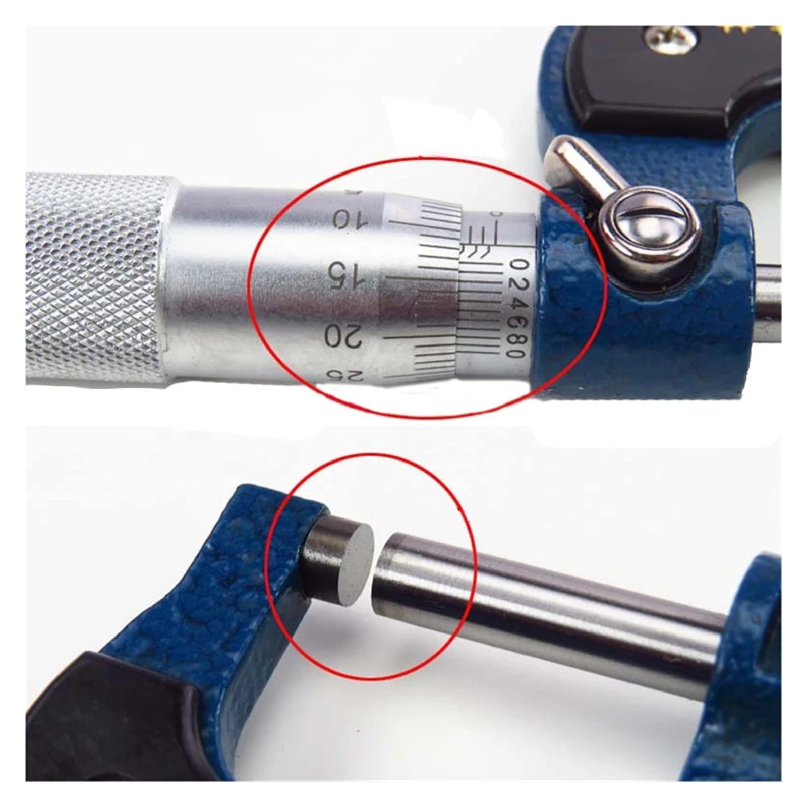 Micrómetro exterior de 0 a 25 mm, micrómetro de espesor de papel de calibración de 0,001 mm Mide cualquier cosa