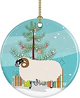 Vista 9 de Caroline's Treasures Bactrian Camel Adorno de cerámica de Navidad, decoración colgante de árbol de Navidad verde azulado para el hogar, vacaciones