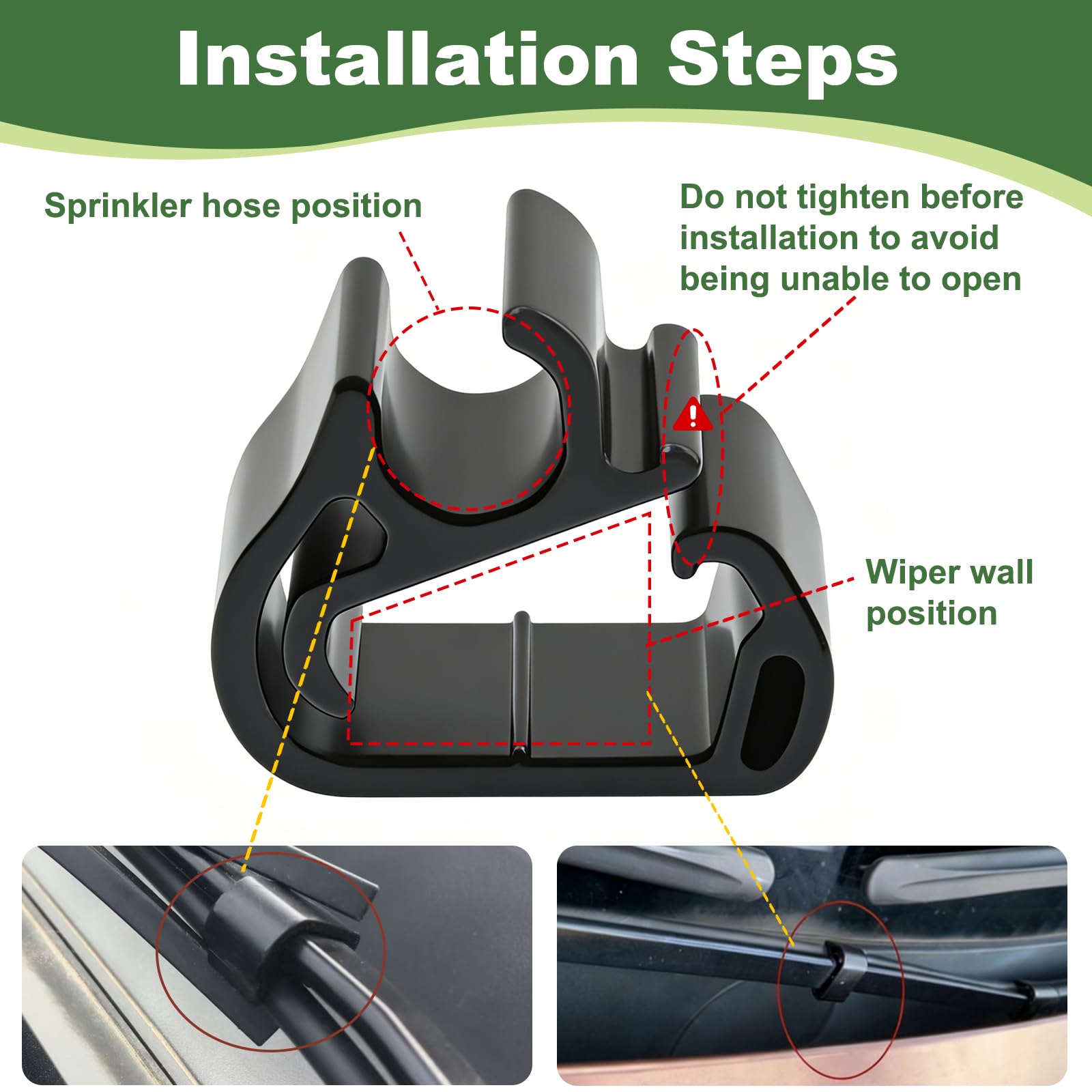 6 Piezas Clips para Brazo Limpiaparabrisas compatible con Peugeot 3008 5008 Citroën C5 DS7, Juego de Clips de Repuesto para Fijación de Manguera Lavaparabrisas