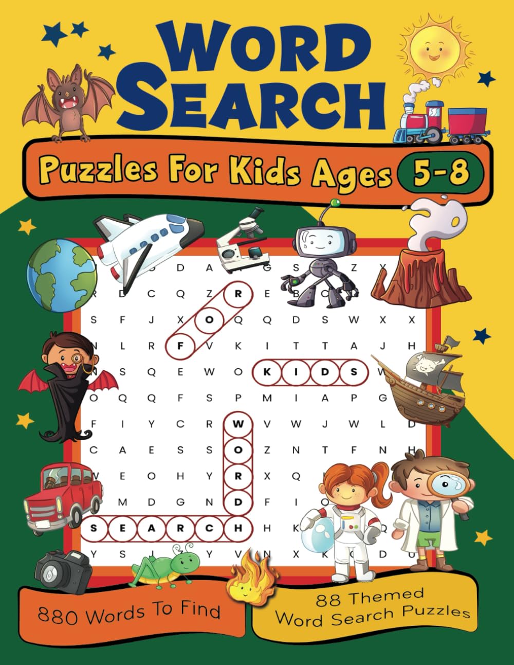 Word Search Puzzles Book For Kids Ages 5-8: Building Vocabulary and Spelling Skills