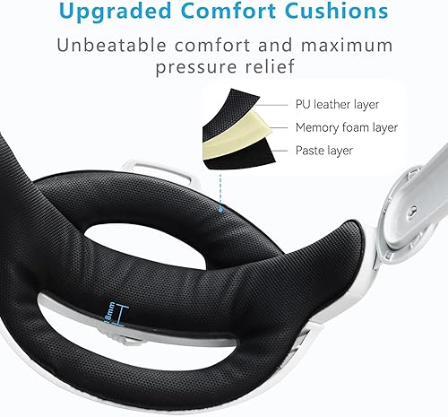 Miniatura 5 de Saqico Head Strap & 2 in 1 Long Arms & Handle Attachments Compatible with Oculus Quest 2 & Hand Controllers