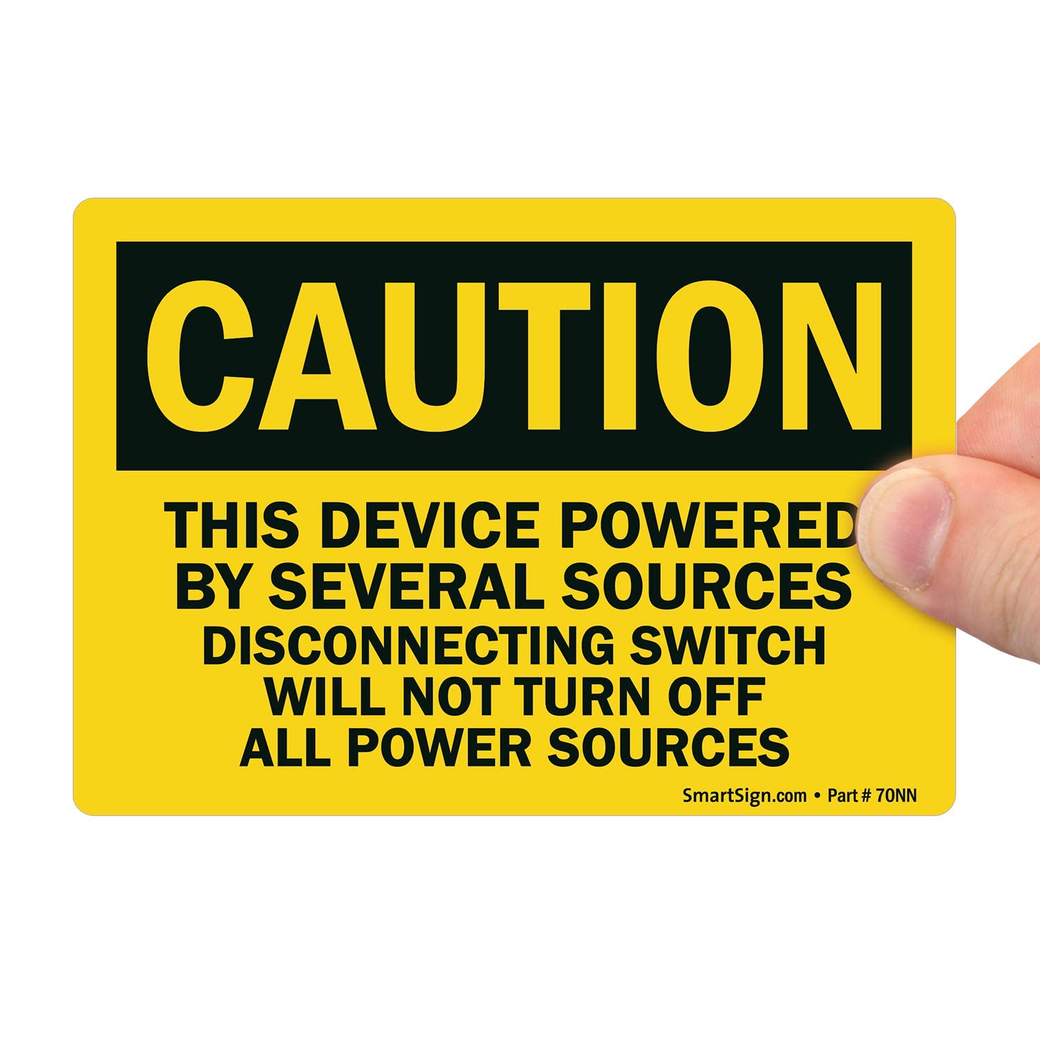 Amazon.com: SmartSign 3.5 x 5 inch “Caution - This Device