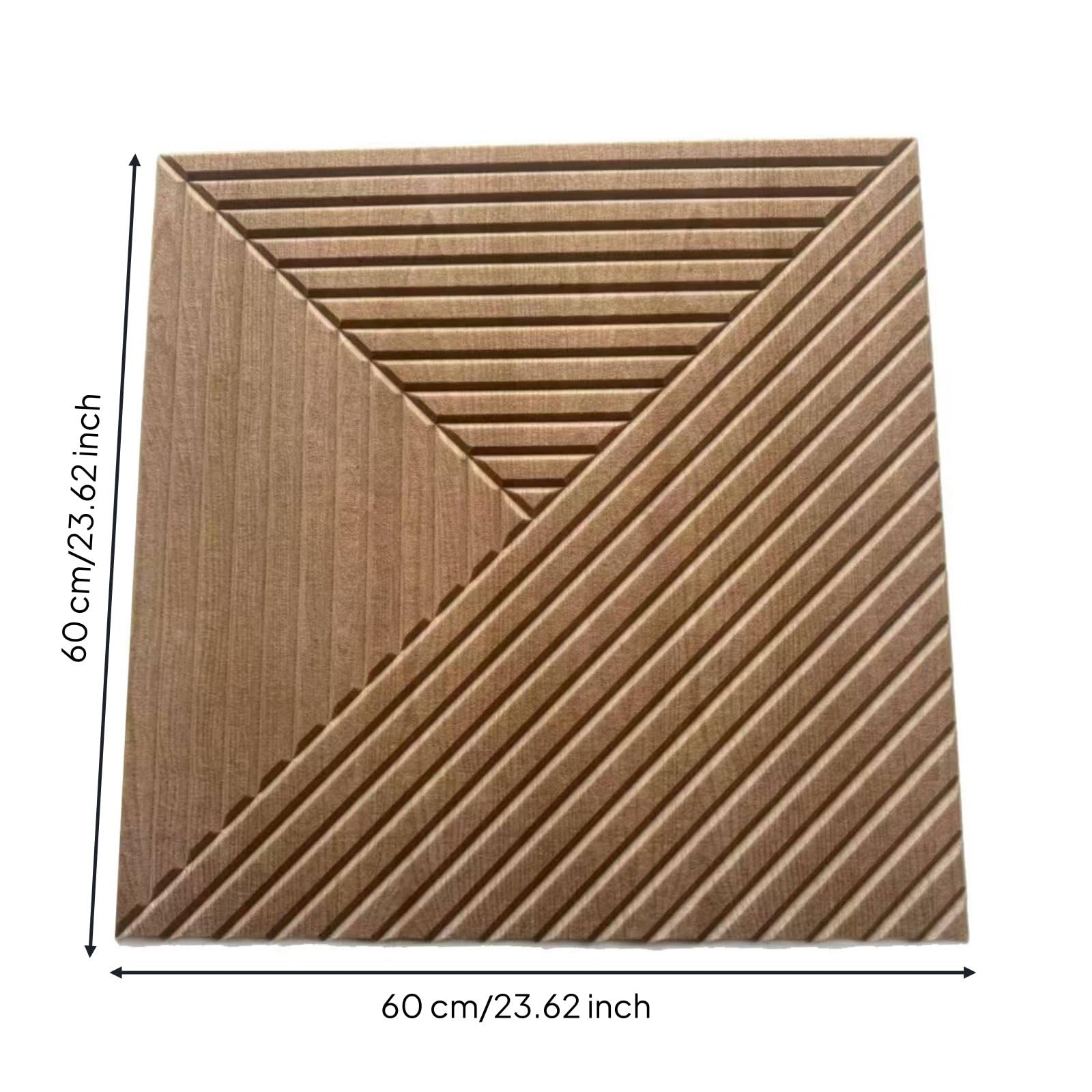 Gralara Pannello Acustico Fonoassorbente Parete Isolante Rivestimento Decorativo Fonoisolante in Feltro Poliestere con Trama Legno per