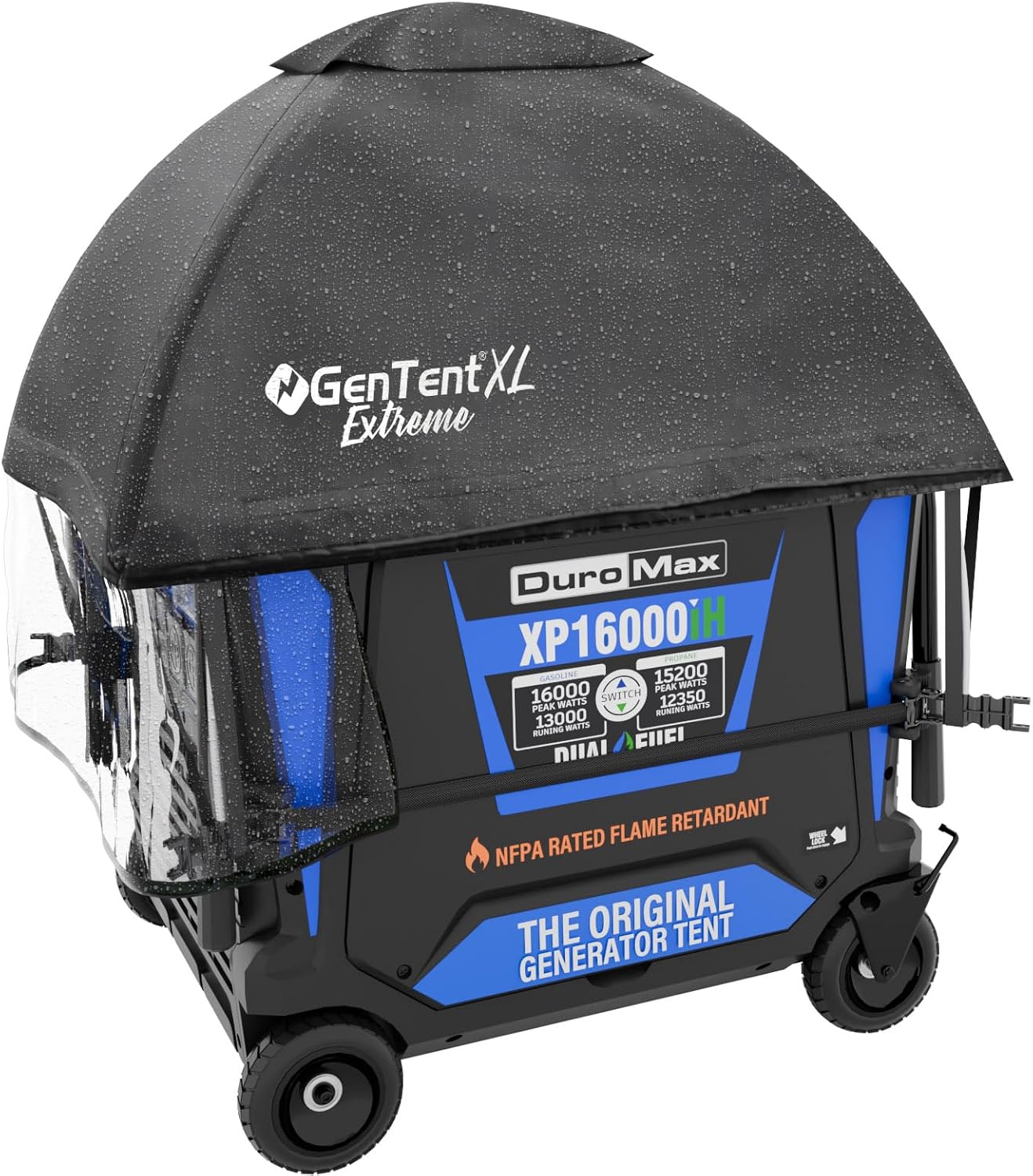 GenTent XL Inverter Running Cover – Generator Tent for Larger Encased Inverters (Black, XL - Extreme)