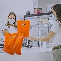 Vista 3 de 40 piezas de bolsas de regalo de plástico naranja Bolsas de caramelos Bolsas de plástico troqueladas son bolsas de regalo de fiesta surtidas