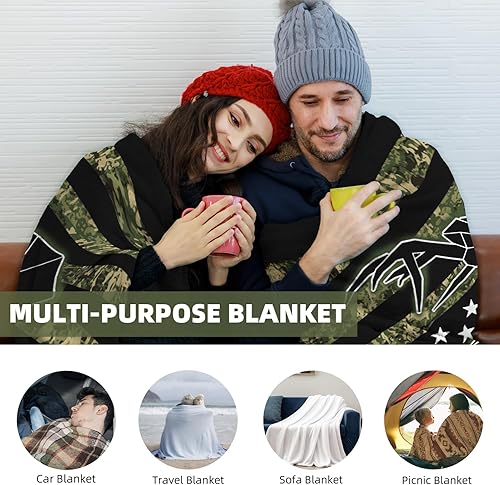 Miniatura 6 de Manta de caza de camuflaje para hombres, manta de caza de ciervos, regalos de caza para hombres, manta de caza de forro polar suave, regalo para