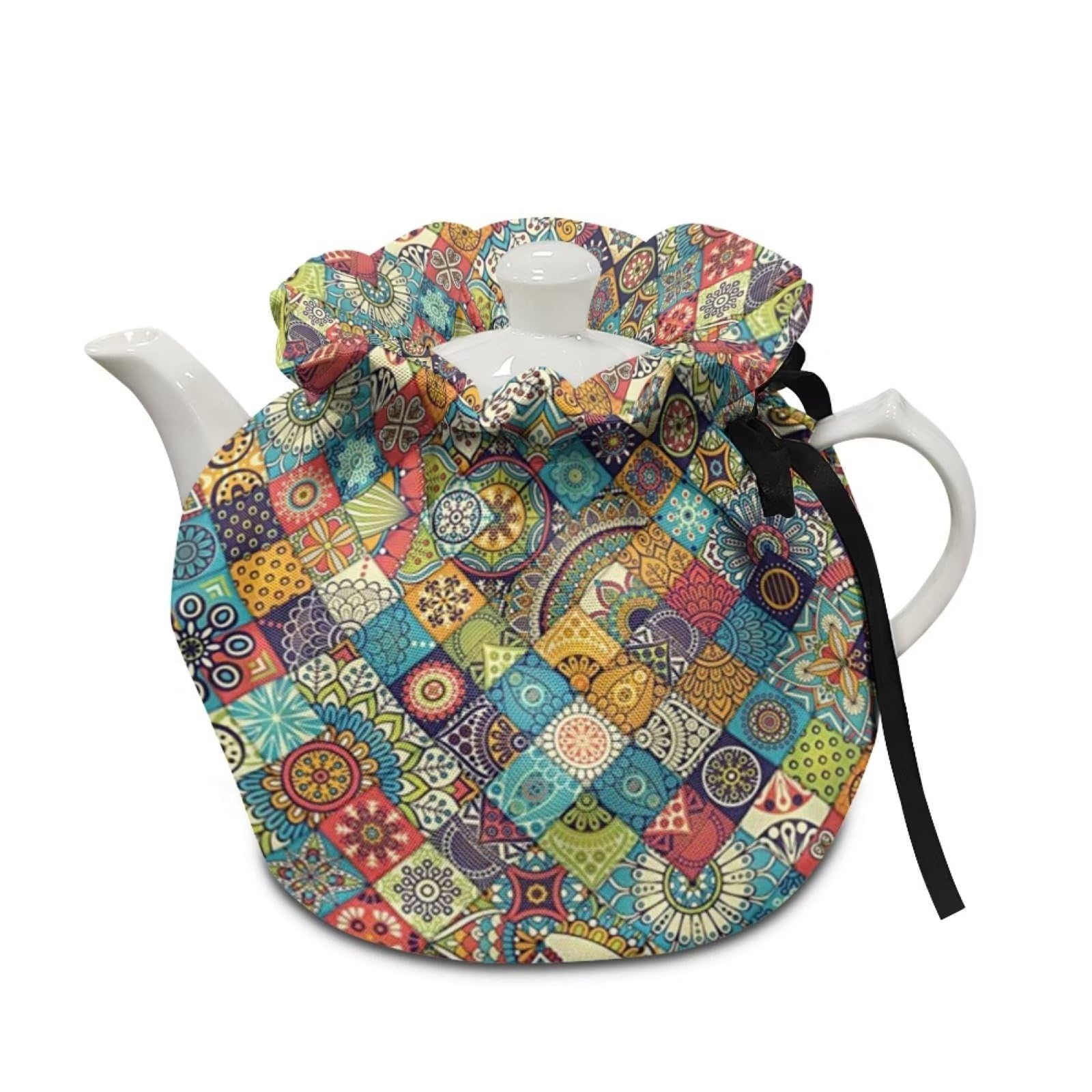 NETILGEN Tea Pot Cosy Creative Tea Pot Cozies Tea Cover Insulation and Keep Tea Warm Teapot Warmer Great Gift for Mom Housewife Friend, Bohemian Style