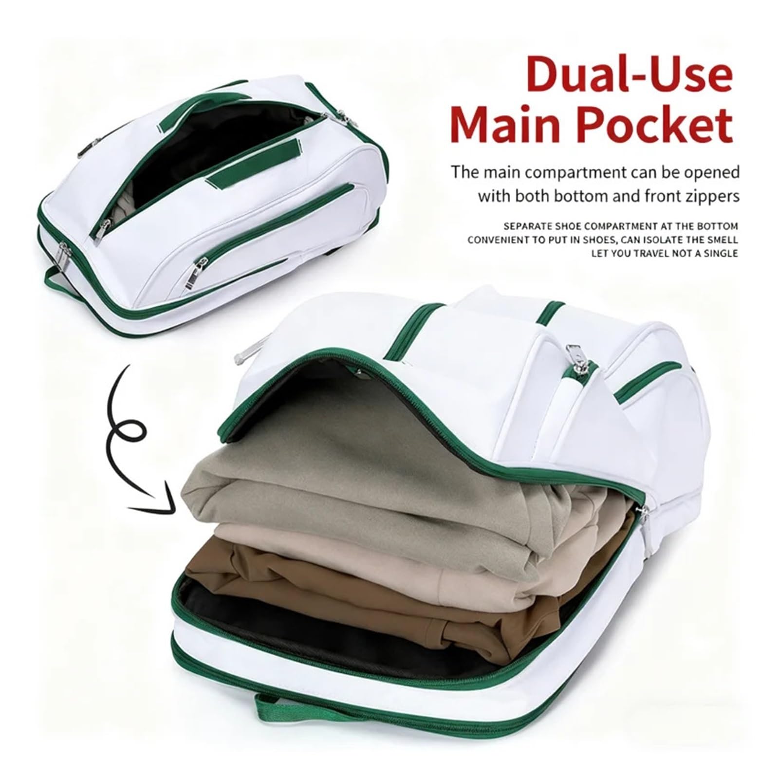 Raquetero Tenis Mochila De Tenis for Deporte Convertible Padel Badminton Squash Bolsa con Compartimento for Zapatos, Funda for Ordenador Portátil, Gancho for Valla