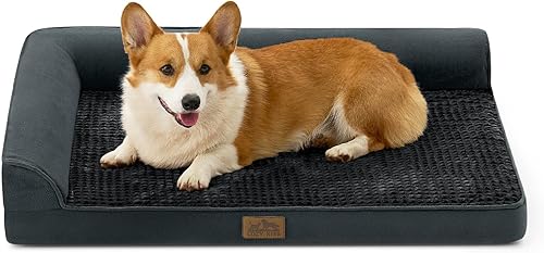 Miniatura 19 de Cama ortopédica para perros extra grande, XXL para perros, espuma en forma de L, parte inferior antideslizante, sofá gigante para mascotas y gatos