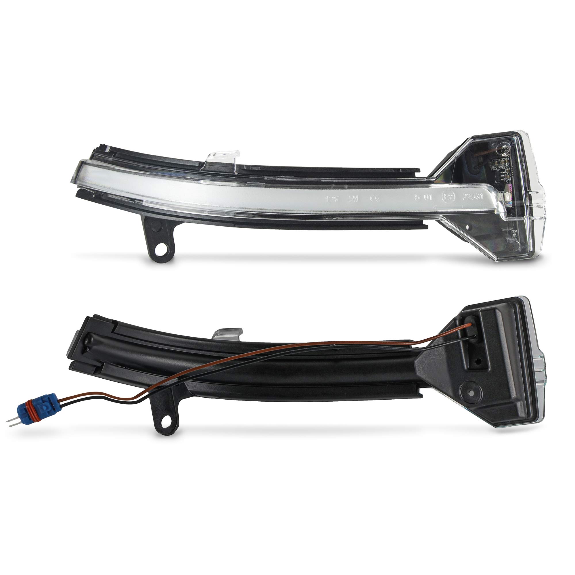 2 sztuk DRL + lusterko wsteczne kierunkowskaz dla 5 6 7 serii F10 F11 F07 F06 F12 F13 11-17 F01 08-15(Dynamic,Clear lens)