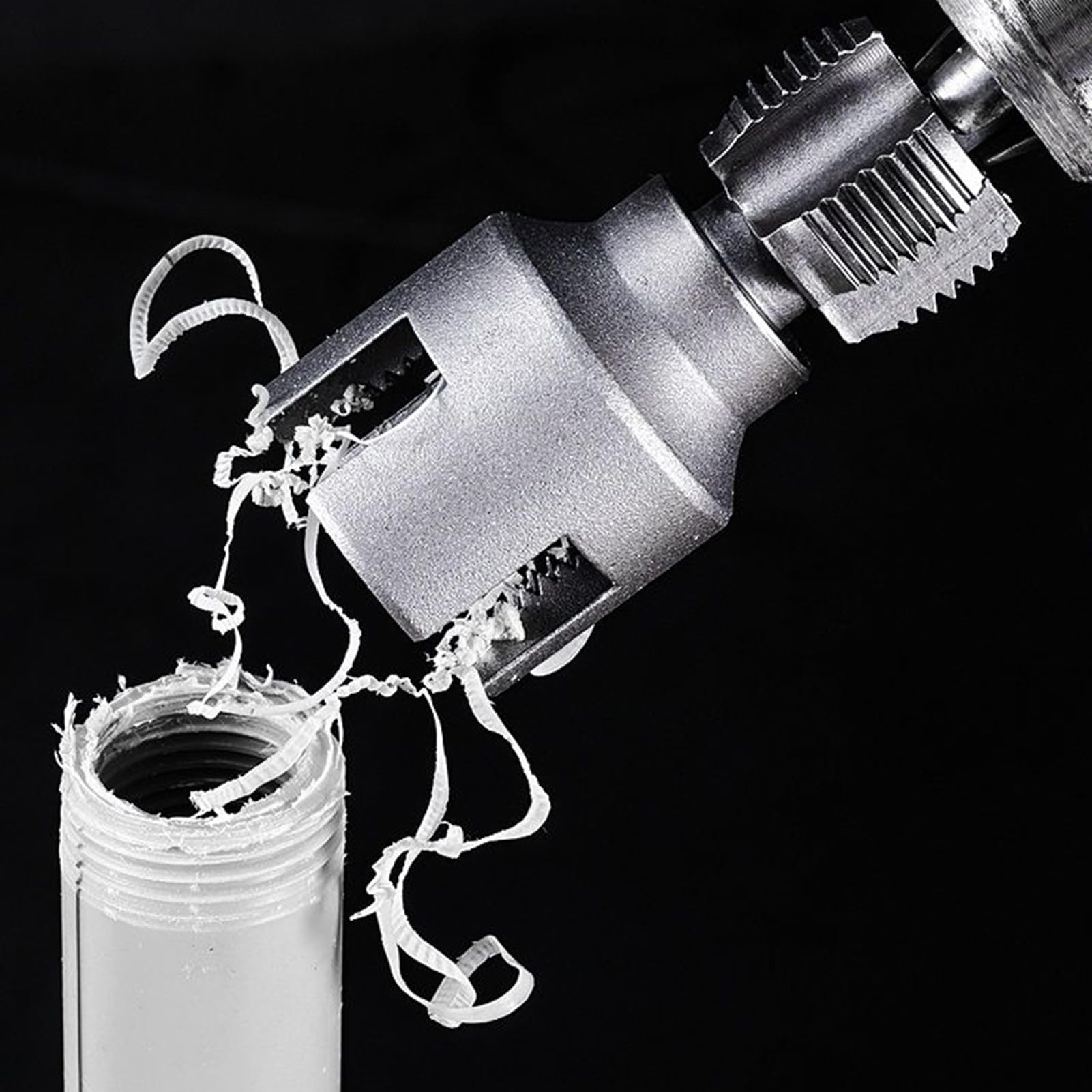 Roscador Para Tubos PVC,Extractor de Tuberías de Agua - Diseño Doble Punta, Herramienta Manual Y Para Taladro, Accesorios De Fontanería Para Profesionales Y Principiantes