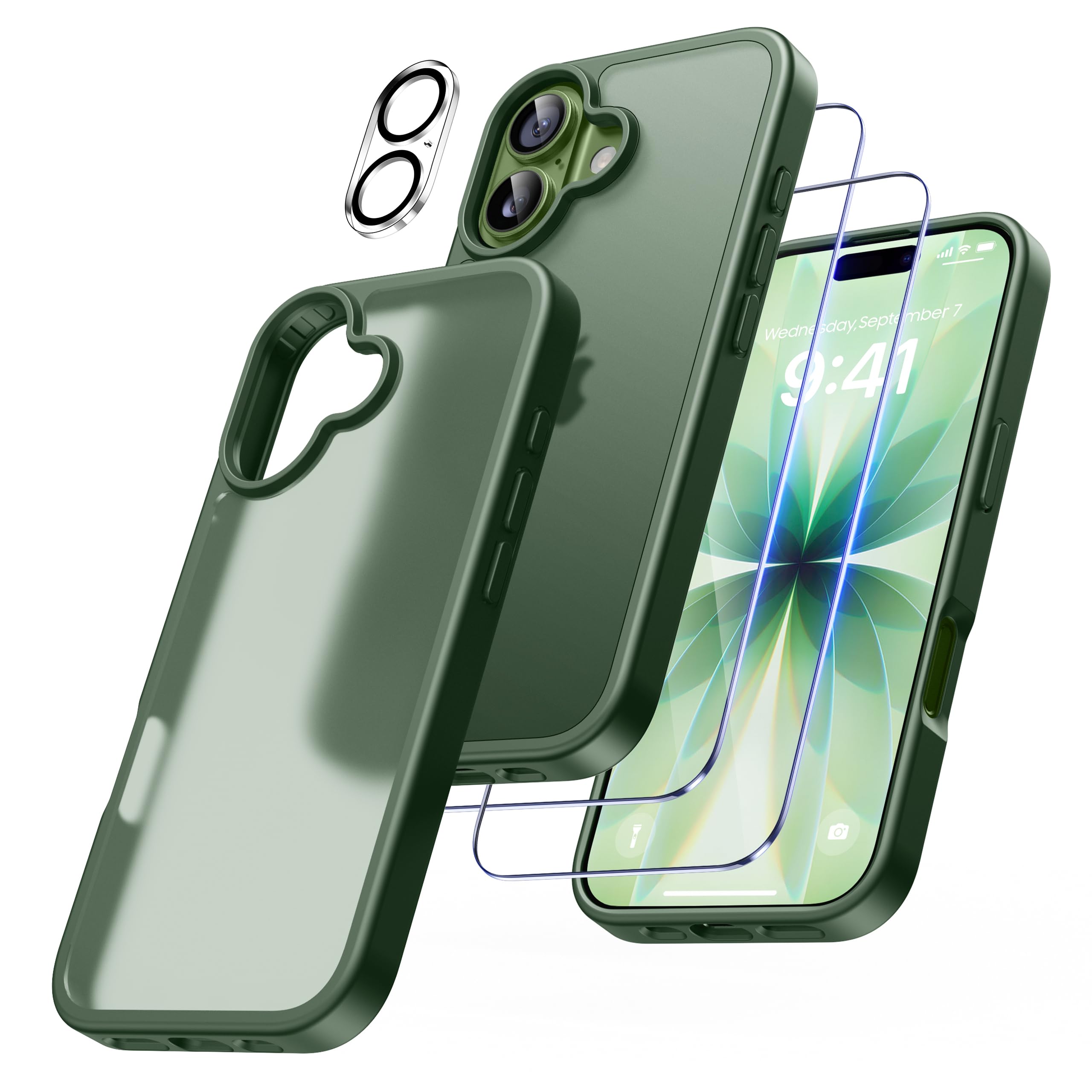 FLLAO 4 en 1 Funda para iPhone 15 con 2 Protector Pantalla y 1 Protector Lente Cámara, [Almohadilla de Aire integrada] Antigolpes Antiarañazos Carcasa 6,1 Pulgadas, Transparente — view 43