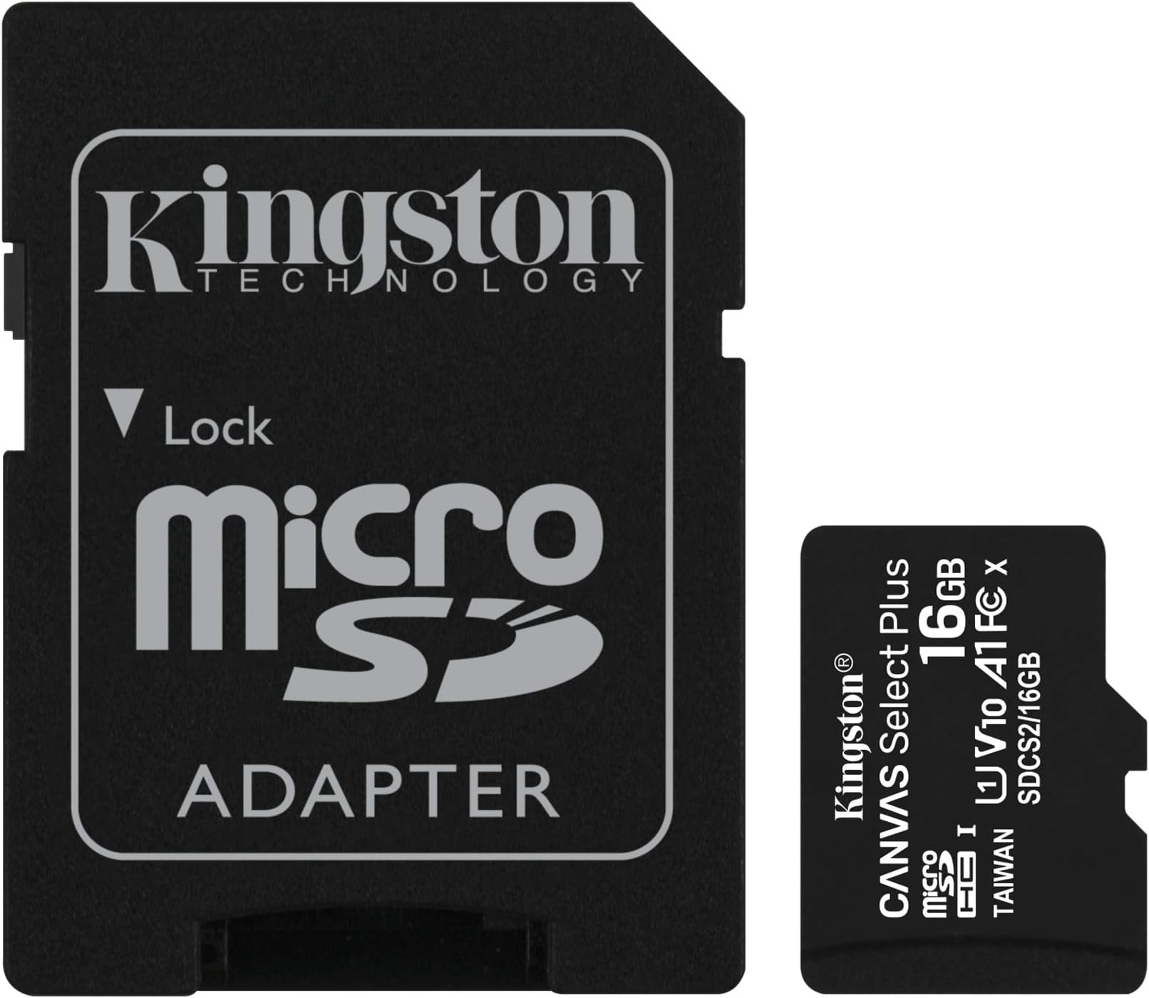 Canvas Select Plus microSD Card SDCS2/16 GB Class 10 (SD Adapter Included)
