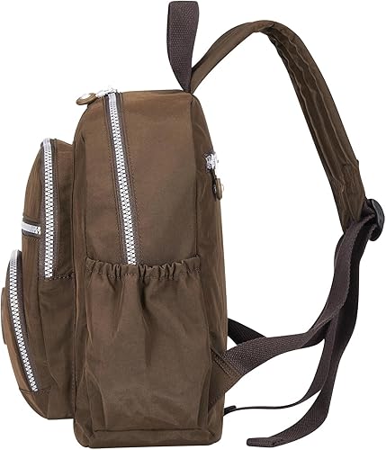 Miniatura 4 de Mini mochila impermeable de senderismo para laptop para mujeres y hombres, mochila de viaje, Marrón