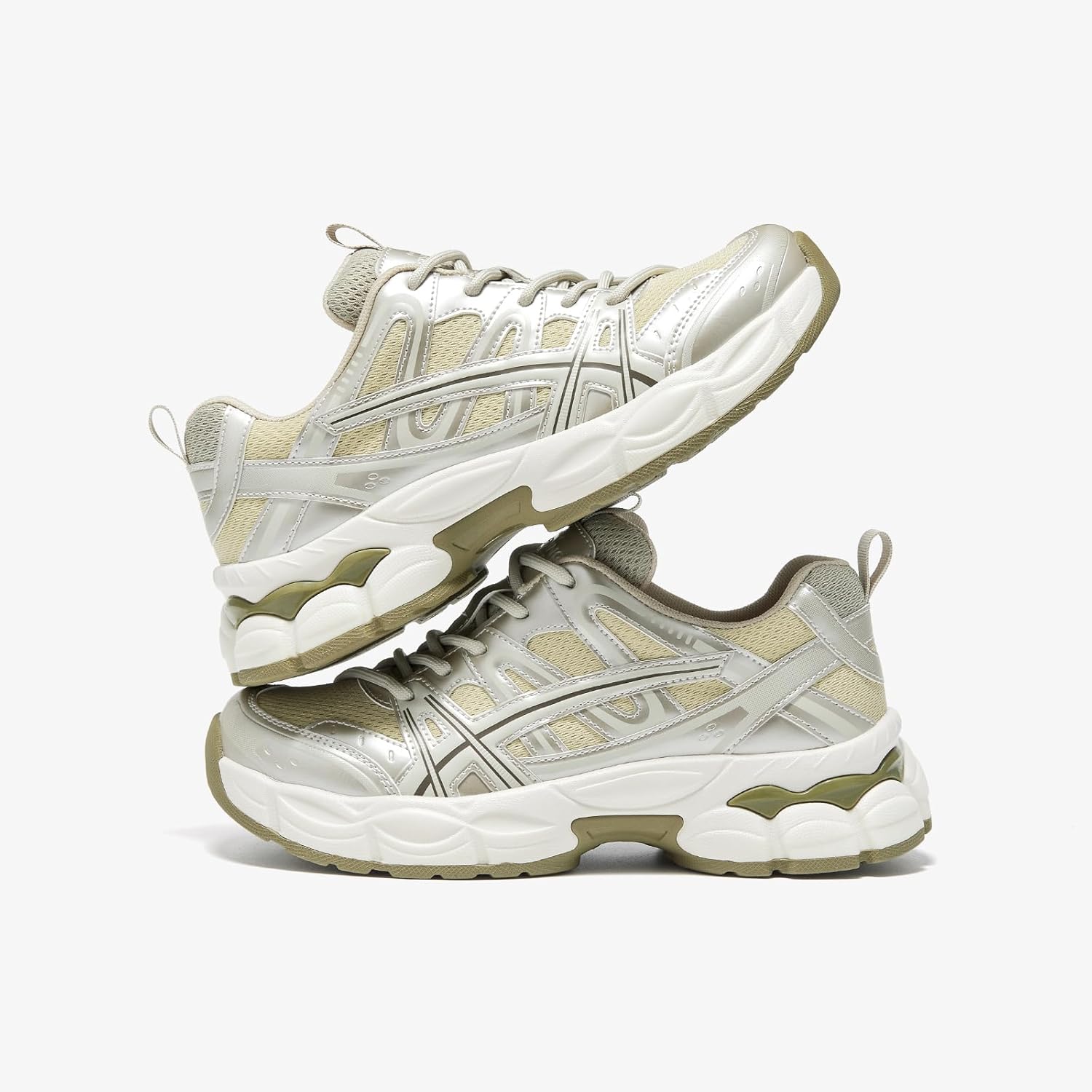 BEAU TODAY Womens Chunky Sneakers，Fashion Platform Sneakers for Women, Comfortable Casual Walking Sneakers, Lightweight Lace Up Dad Shoes - Image 6