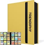 540 Pockets Trading Card Binder, 9 Pocket, 30 Pages Premium Double Side Pocket for Hockey Cards, Baseball, MTG, Yugioh, Business Cards Album with Secure Elastic Strap (Black)