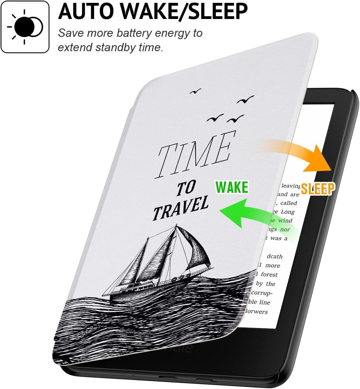 Kindle 2024 マッチャ RS23CV ケース付き Capa para Kindle RS23CV /2024 Com Alça + Película - Tela 6,0