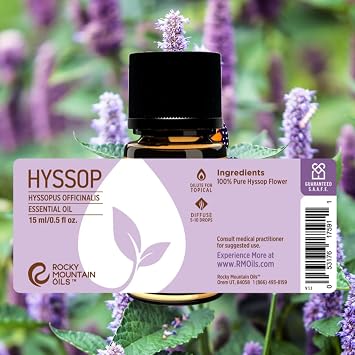 Rocky Mountain Oils - Hyssop-15ml | 100% Pure & Natural Essential Oils