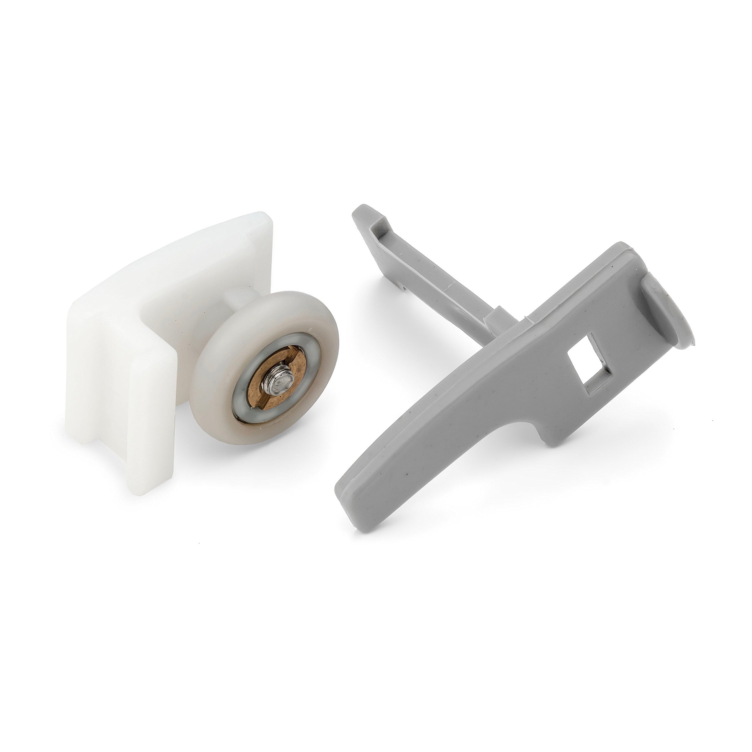 ShowerPart Single Folding Shower Door Rollers/Wheels/Runners L019-1, Diameter 19mm, Wheel Thickness 5mm, Plastic, Shower Door Replacement Parts, 4X