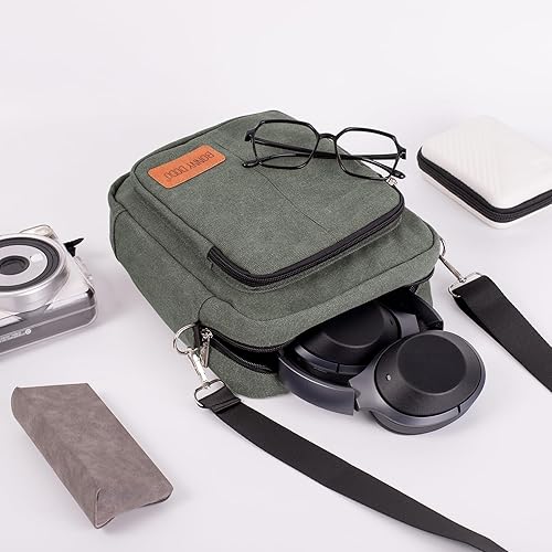 Miniatura 5 de Pequeñas bolsas de mensajero de lona casuales ligeras, bolso cruzado de viaje, bolsas de hombro para mujeres y hombres, bolsa lateral de lona para