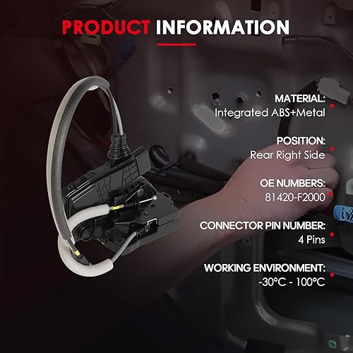 Miniatura 15 de CCIYU Front Left Driver Side Door Lock Actuator Compatible For Hyundai Sonata 2011 12 13 14 2015 Front Left LH Driver Side Door Lock Latch Actuator
