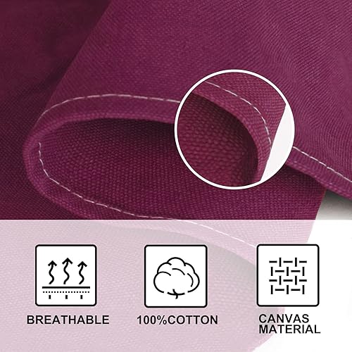 Miniatura 4 de Delantal de chef para hombres y mujeres, delantales de lona con 3 bolsillos traseros cruzados, delantal de trabajo resistente para cocinar