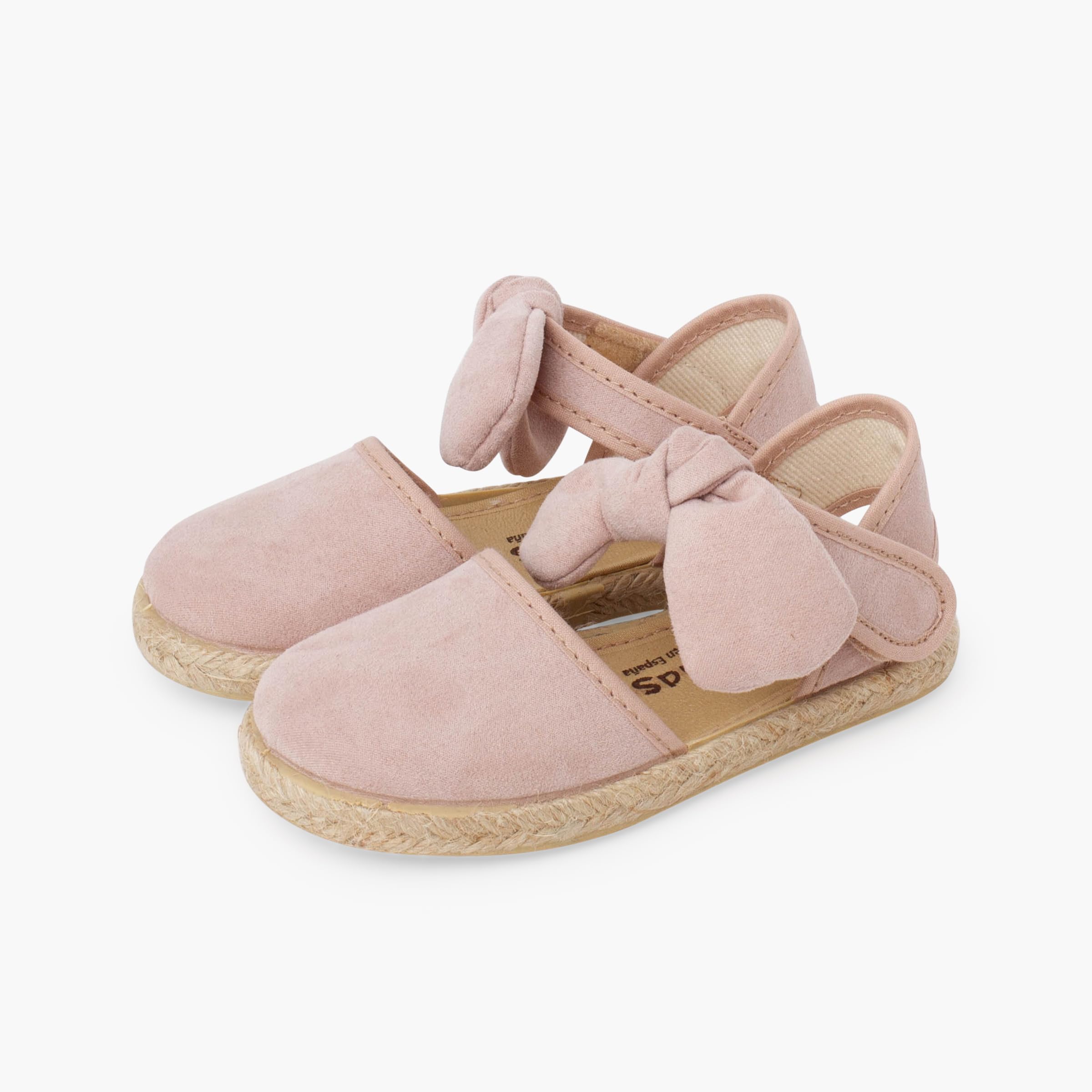 Pisamonas Espadrillas Bambina Fiocco Effetto Camoscio