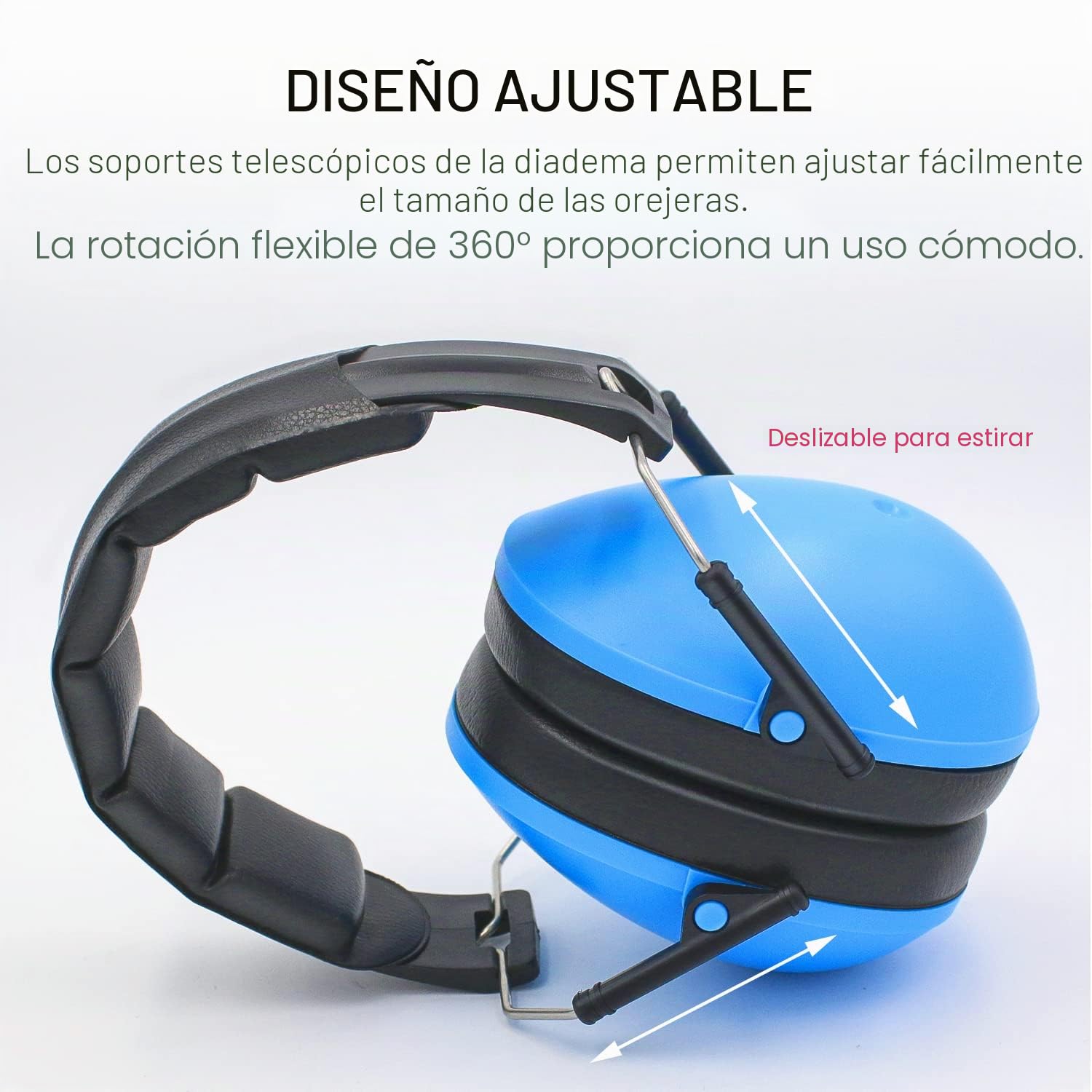 Lookka Proteccion Auditiva Niños, Con Diadema Ajustable, Compacto y Plegable Protectores Auditivos Ruido para Estudiar para Bebé Nené Infante