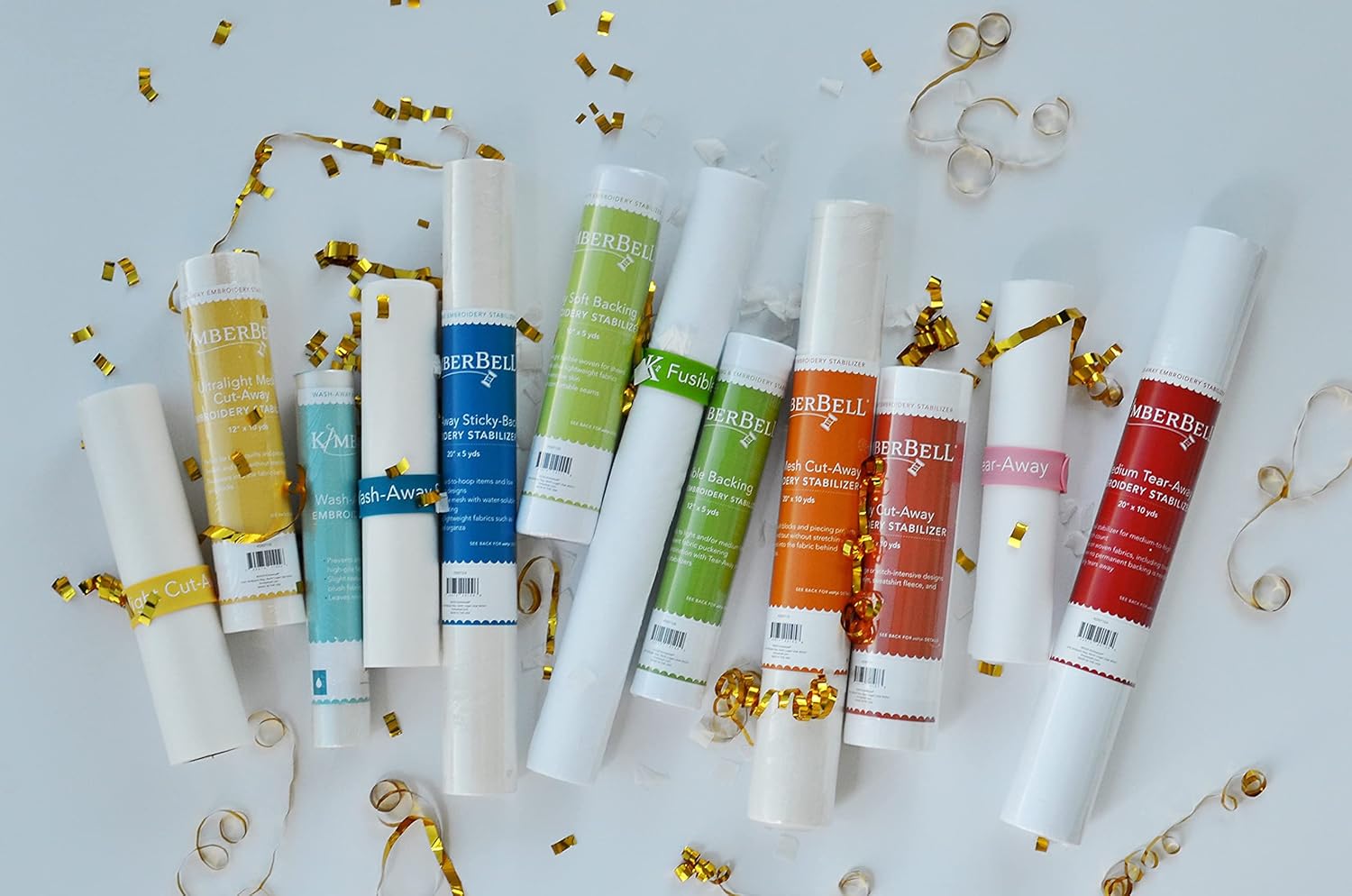 Kimberbell Wash Away - Water Soluble Machine Embroidery Stabilizer, 20x10 Yd Roll - Washes Out Completely Leaving No Residue - Sewing, Quilting, Piecing Projects, Appliques, Lace, Crafting & More!