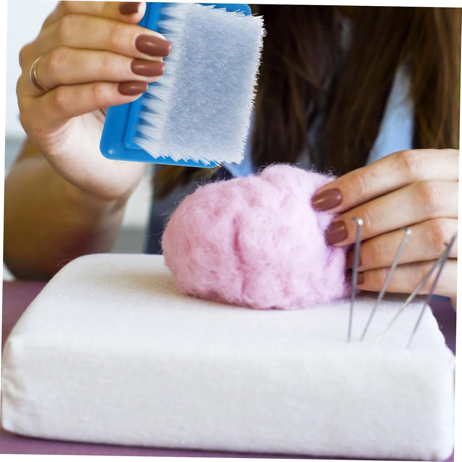 HEALSOPTHY Felting Mat Brush Tool Plastic Needle Felting Pad Brush for Wool Crafts Ergonomic Design for Comfortable Use for Embroidery and Projects