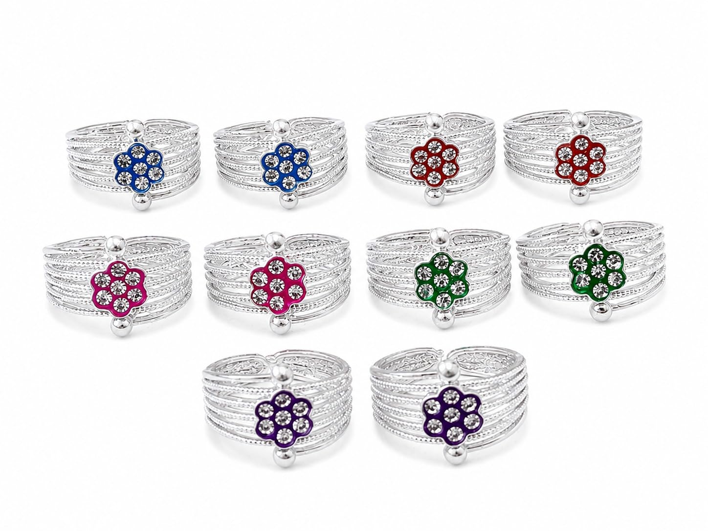 Adjustable Floral Stone Toe Rings for Women & Girls 5 Combo (Pack of 10 Pairs)-picture-55