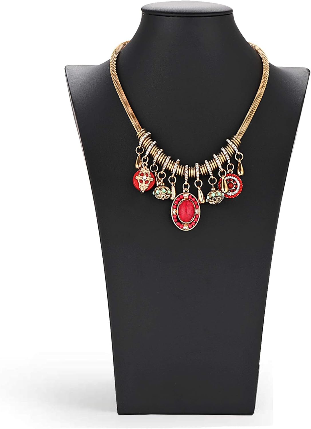 Necklace Jewelry Display Stand Polmart Black Leatherette