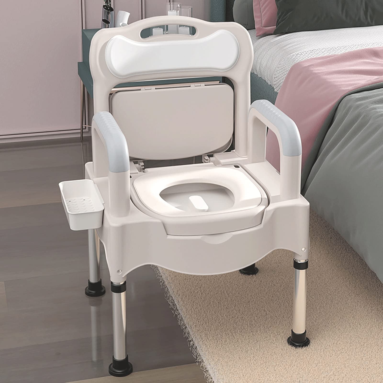 Buy KINSAN Commode Chair, Height Adjustable Adult Portable Toilets