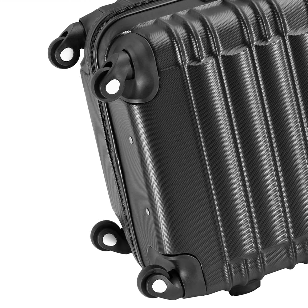 Juego de 4 Maletas rígidas de ABS, Maletas rígidas S-M-L-XL con Mango telescópico y 4 Ruedas Easy Roll, candado con Cerradura de código, Trolley Resistente de Viaje, con Equipaje de Mano