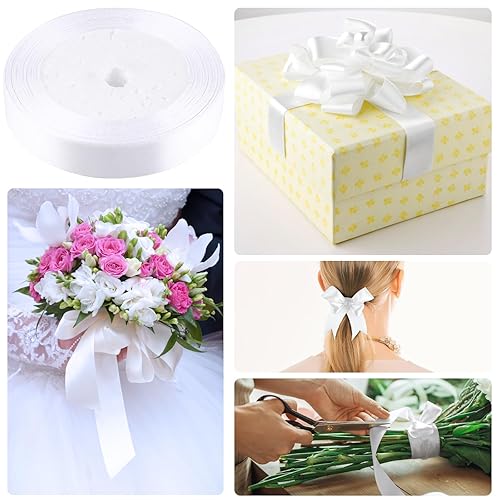 Miniatura 4 de GLAMFIELDS Cinta floral y alambre floral, kit de arreglos florales con cinta de flores verdes para ramos, alfiler de ojal, cinta blanca, cortador de