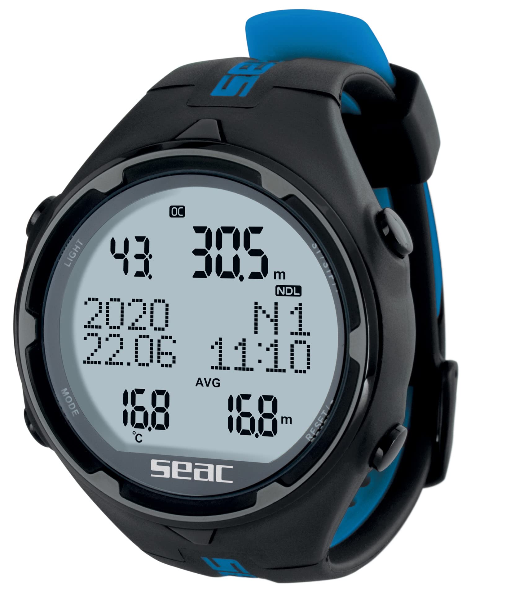 SEAC Action, Computer da Subacquea per Immersioni e Apnea, Dive Manager per PC/Mac, Allarmi di Sicurezza, Dive Log