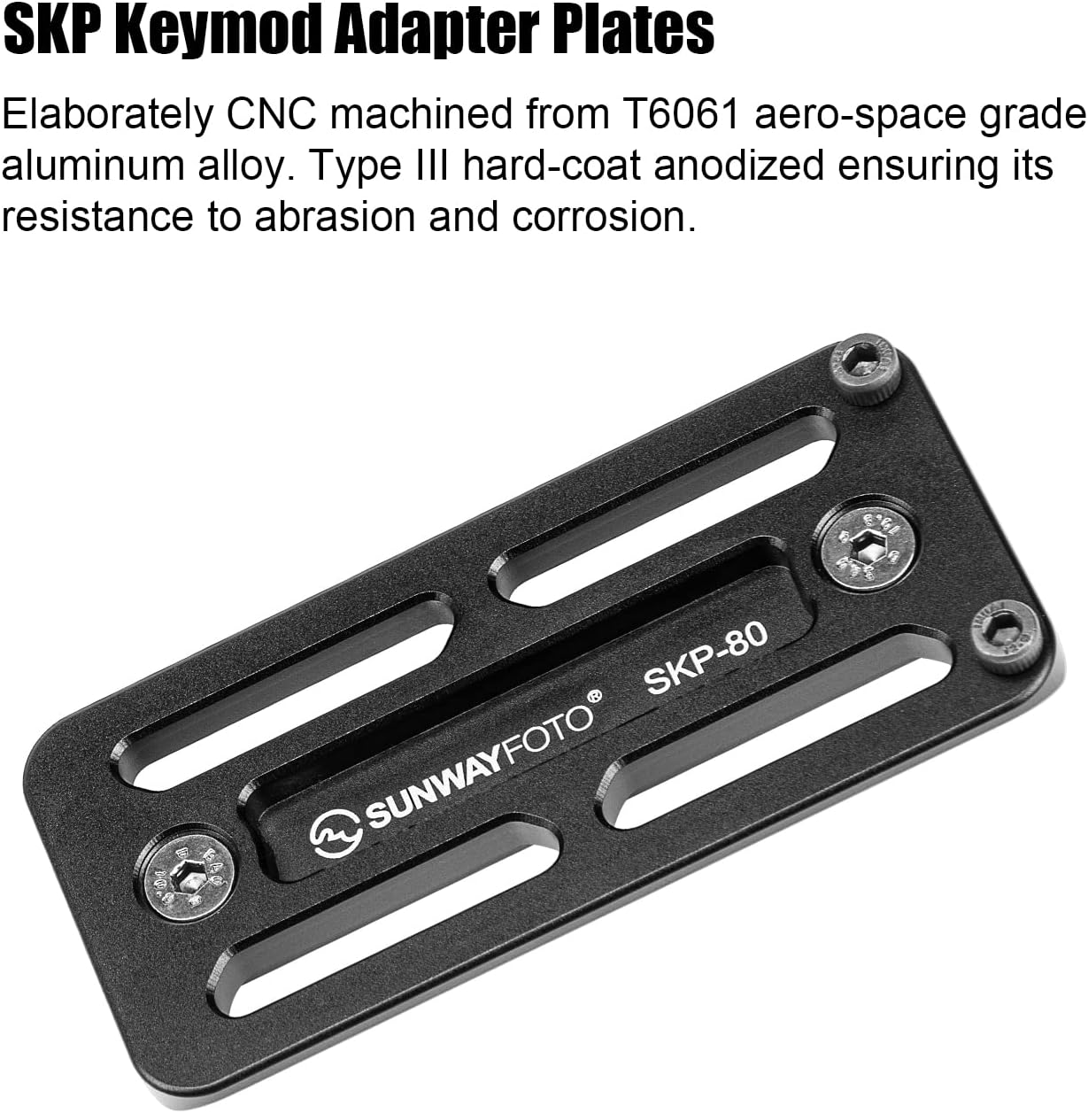 3.1 inch Keymod to Arca Swiss Rail Mount Plate Adapter Accessories for Tripod,80mm SKP-80 - Image 2