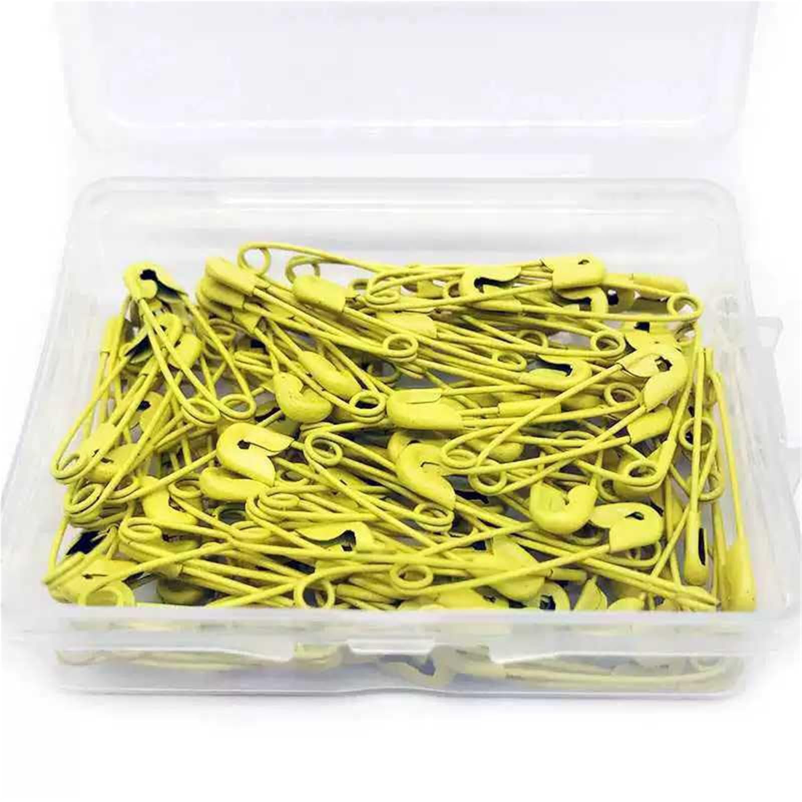 Pins 100pcs Mix Color Colorful Pins Sewing Tools Clothing Accessory 28/38mm Cardigan Sweater Brooch Pin(Yellow-100pcs,Length 3.8cm)
