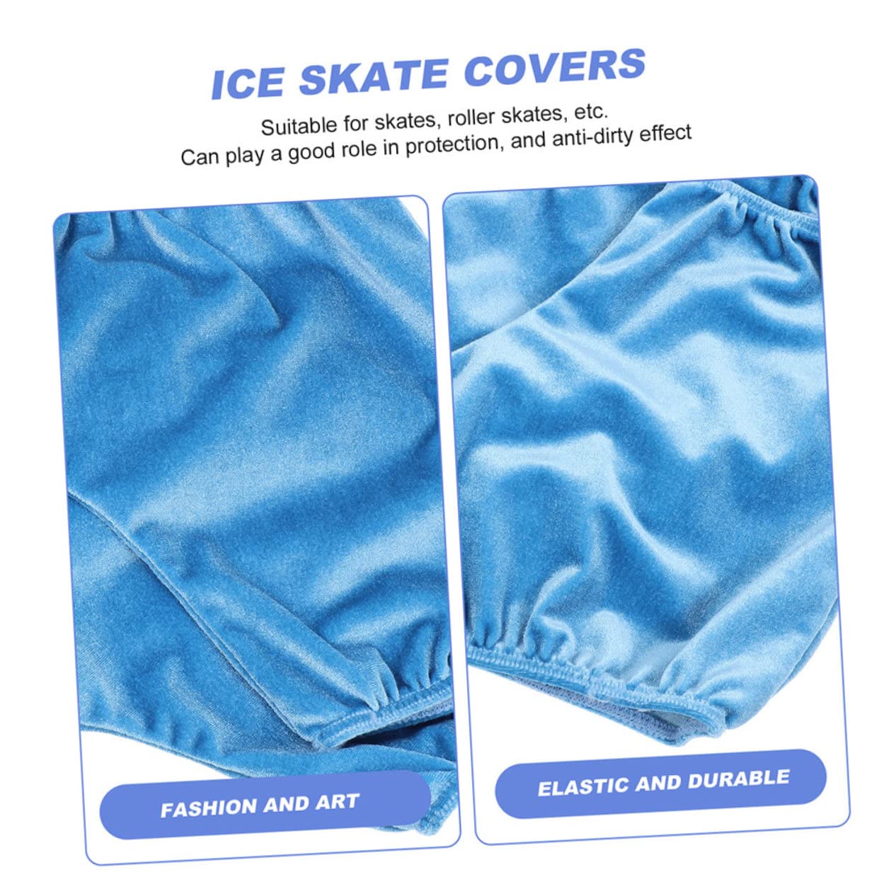 BESPORTBLE 5paires Couvre-Chaussures De Patinage Élastiques Protège-Bottes De Patinage Artistique Et Roller Accessoires Résistants à Usure Ciel