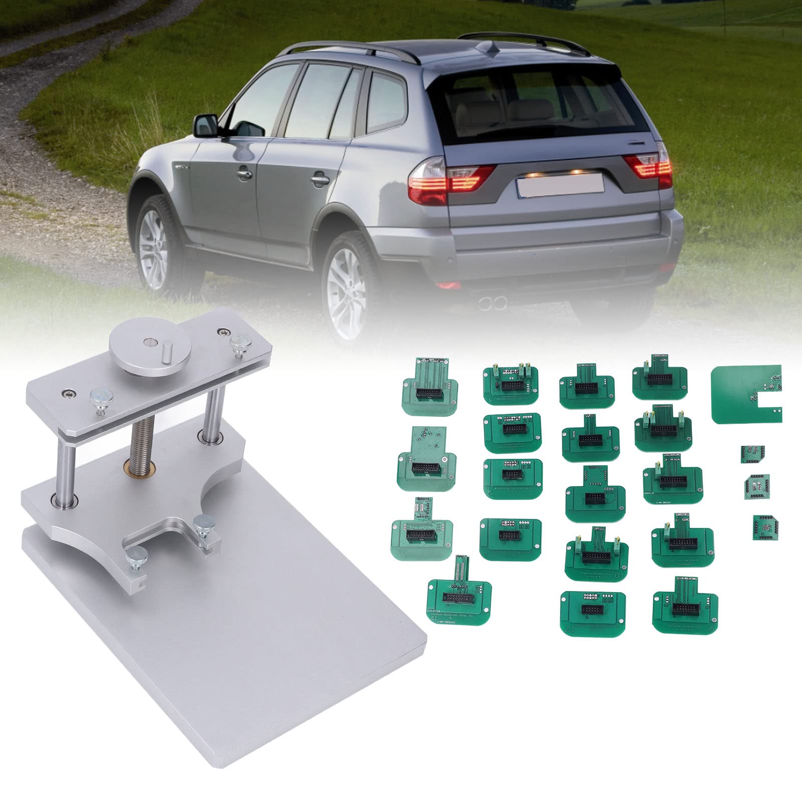 Zestaw Ramek LED BDM, Zestaw Adapterów Sondy Ramek LED BDM Zestaw Adapterów EU Plug 100-240V do FGTECH BDM100 ECU Narzędzie Diagnostyczne do Samochodów