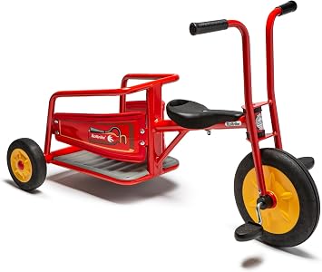 Italtrike Atlantic Firetruck Outdoor Tricycle for Toddlers and Kids, Superior Engineering, Strong & Durable, Easy Assembly, Adjustable Seat, Ages 4-6 Red